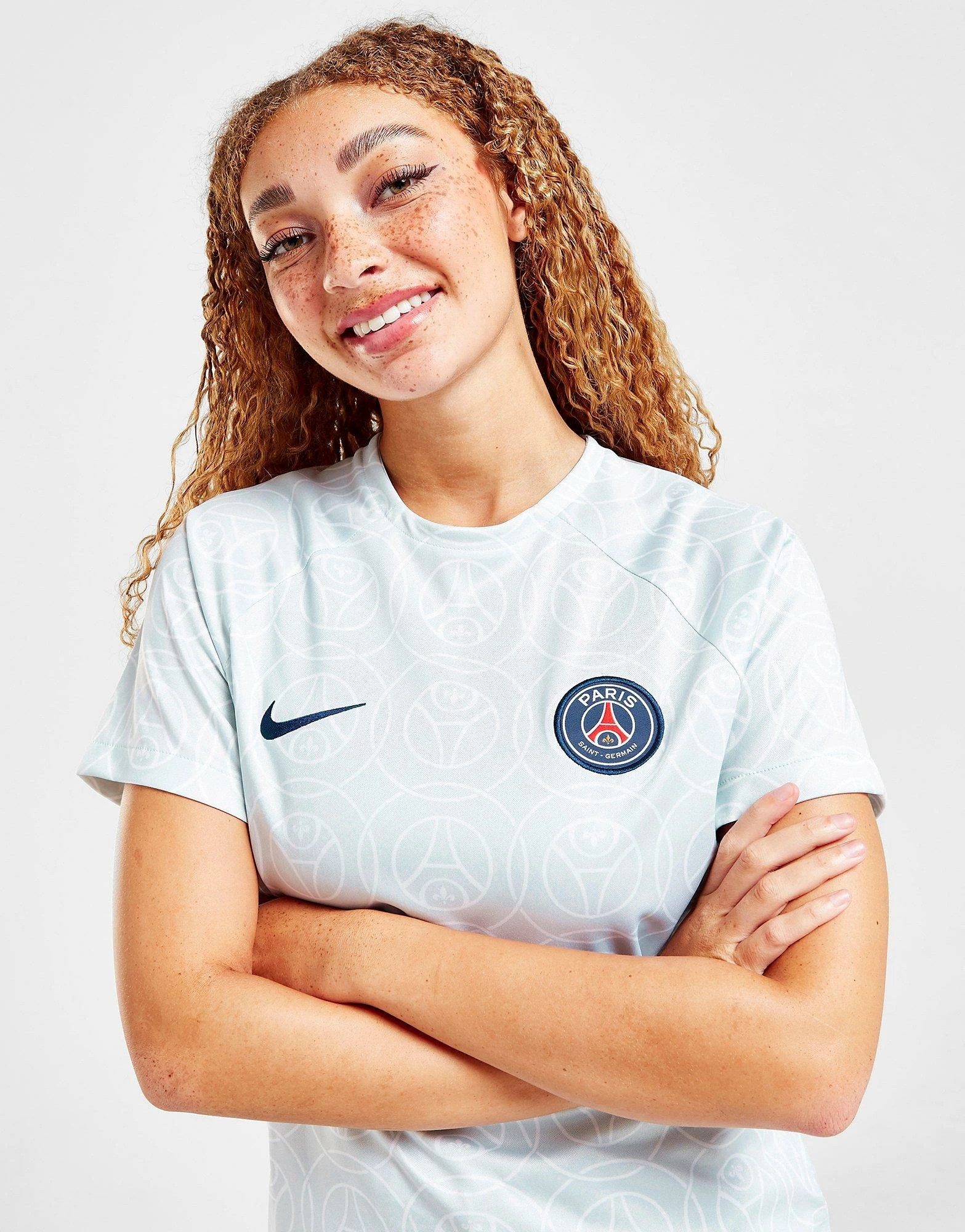 Nike PSG Pre Match T-Shirt Dame Hvid