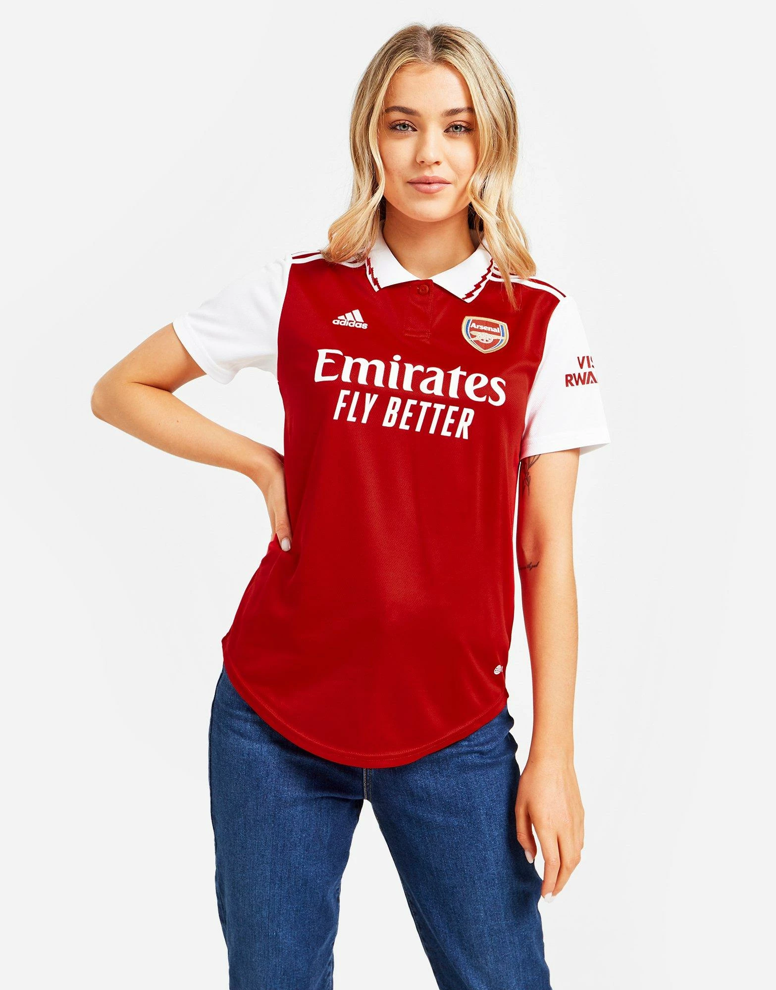 Adidas Arsenal FC 2022/23 Hjemmebanetrøje Dame Rød - Billede 2