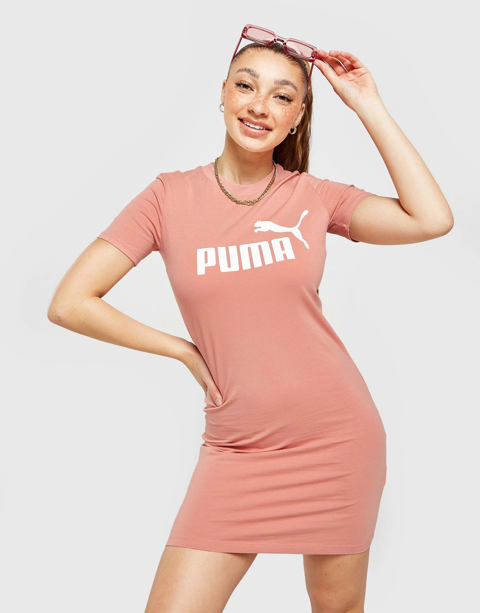 Puma Core T-Shirt Kjole Dame Pink