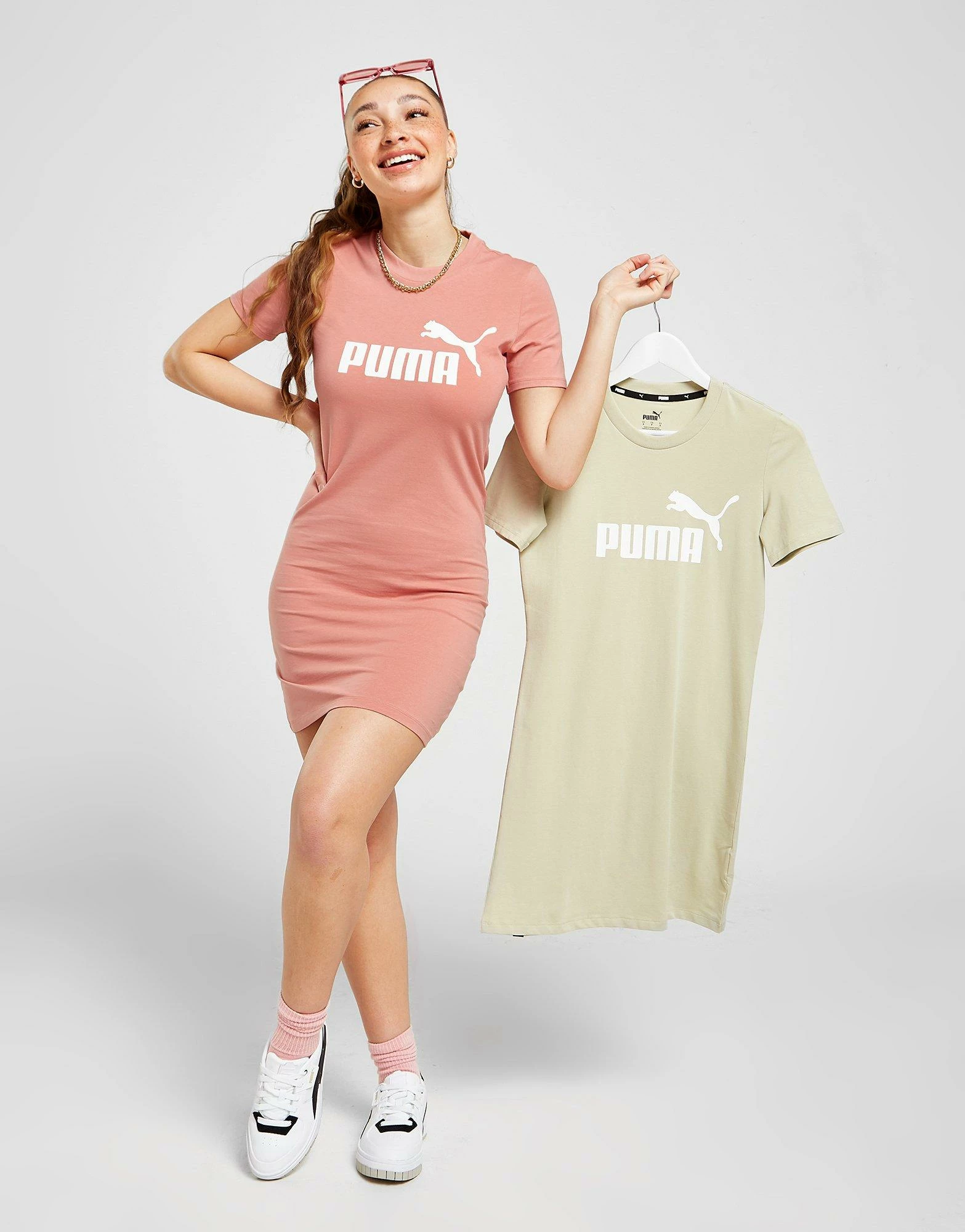 Puma Core T-Shirt Kjole Dame Pink - Billede 2