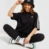 Adidas Originals Oversized 3 Stripe T-Shirt Sort