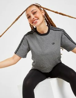 Adidas Originals Gingham T-Shirt Sort