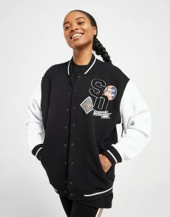 Supply & Demand Varsity Oversized Jakke Dame Sort