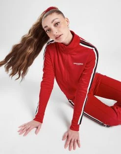 Supply & Demand Stripe Full Zip Track Top Rød