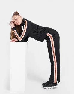 Supply & Demand Stripe Wide Leg Track Pants Sort