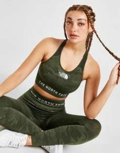 The North Face Camo Seamless Sports Bra Grøn