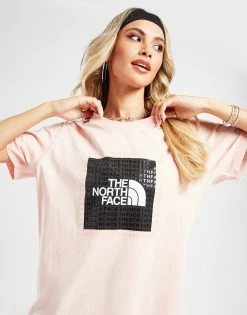 The North Face Box Logo T-Shirt Dame Pink