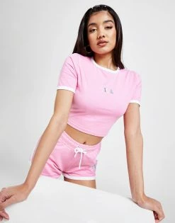 Fila Varsity Ringer T-Shirt Pink