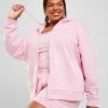 Pink Soda Sport Plus Size Legacy Full Zip Hoodie Pink