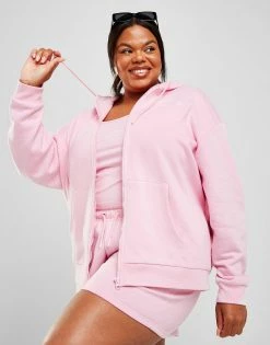 Pink Soda Sport Plus Size Legacy Full Zip Hoodie Pink