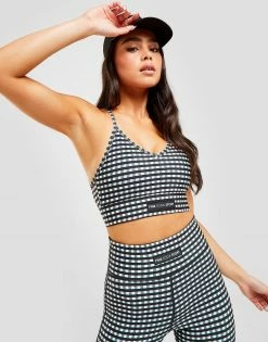 Pink Soda Sport Gingham Sports Bra Sort