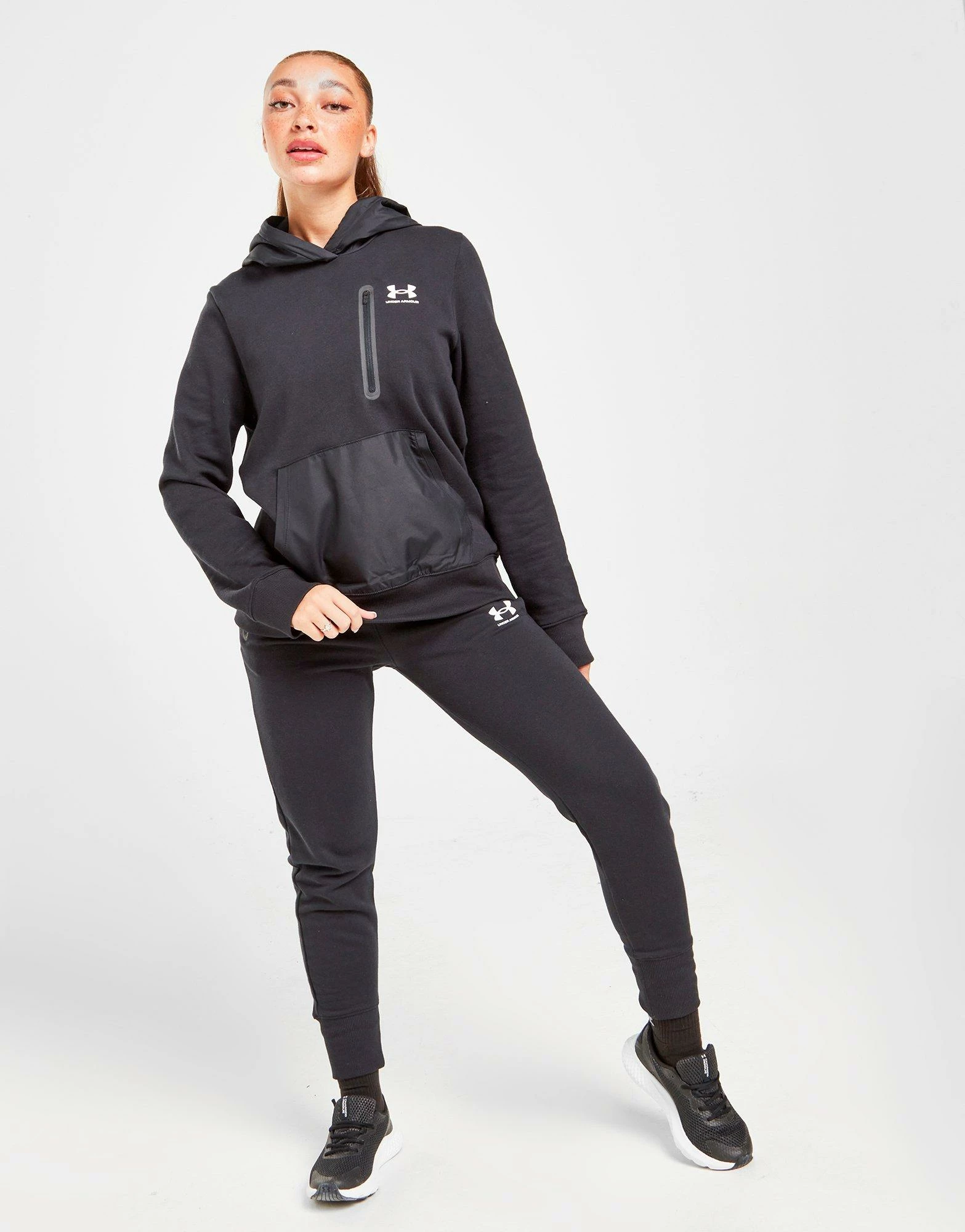 Under Armour Rival Fleece Hoodie Sort - Billede 4