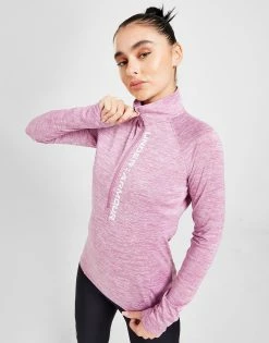 Under Armour Tech Wordmark 1/4 Zip Top Lilla