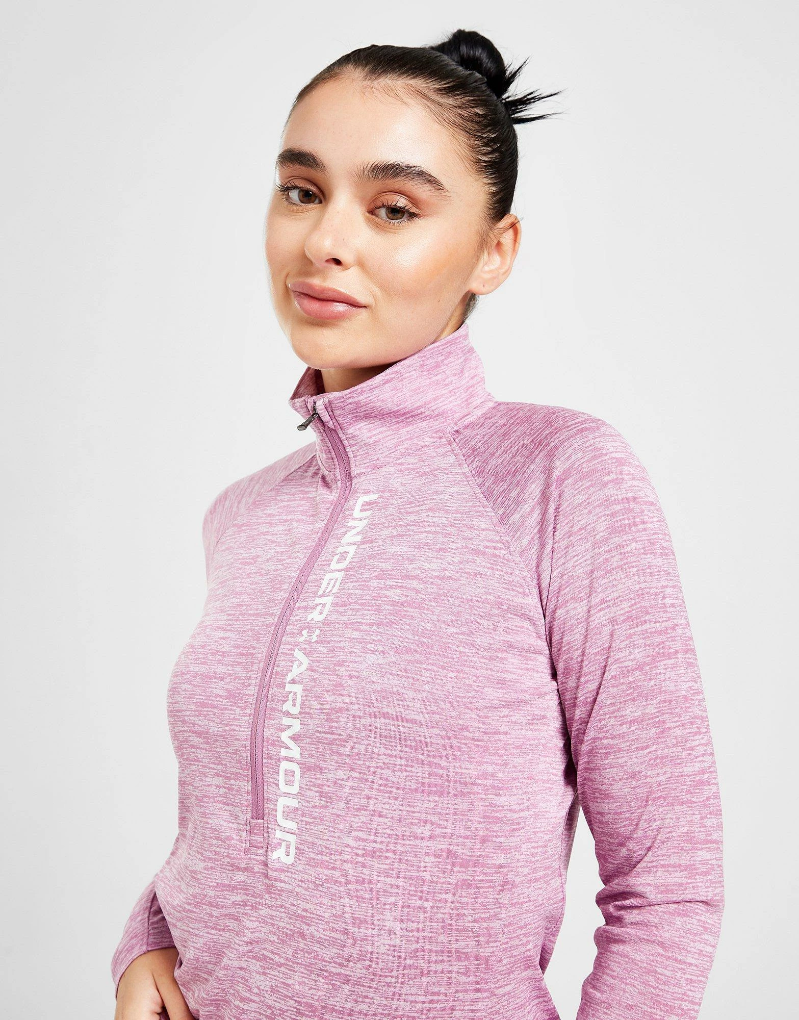 Under Armour Tech Wordmark 1/4 Zip Top Lilla - Billede 2