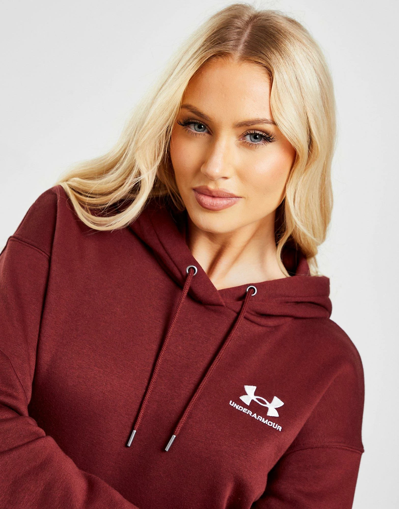 Under Armour Essential Fleece Ovearhead Hoodie Rød - Billede 4