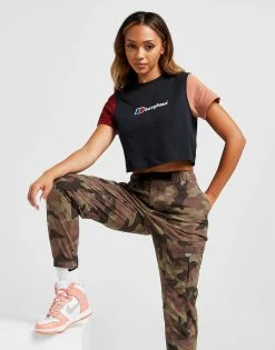 Berghaus Colour Block Crop T-Shirt Sort
