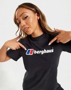 Berghaus Logo Boyfriend T-Shirt Sort