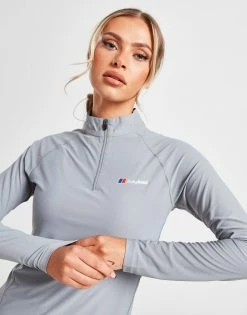 Berghaus Logo 1/4 Zip Top Grå