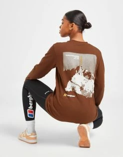Berghaus Mountain Graphic Long Sleeve T-Shirt Brun