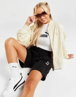 Puma Faux Læder Bomber Jacket Dame Hvid
