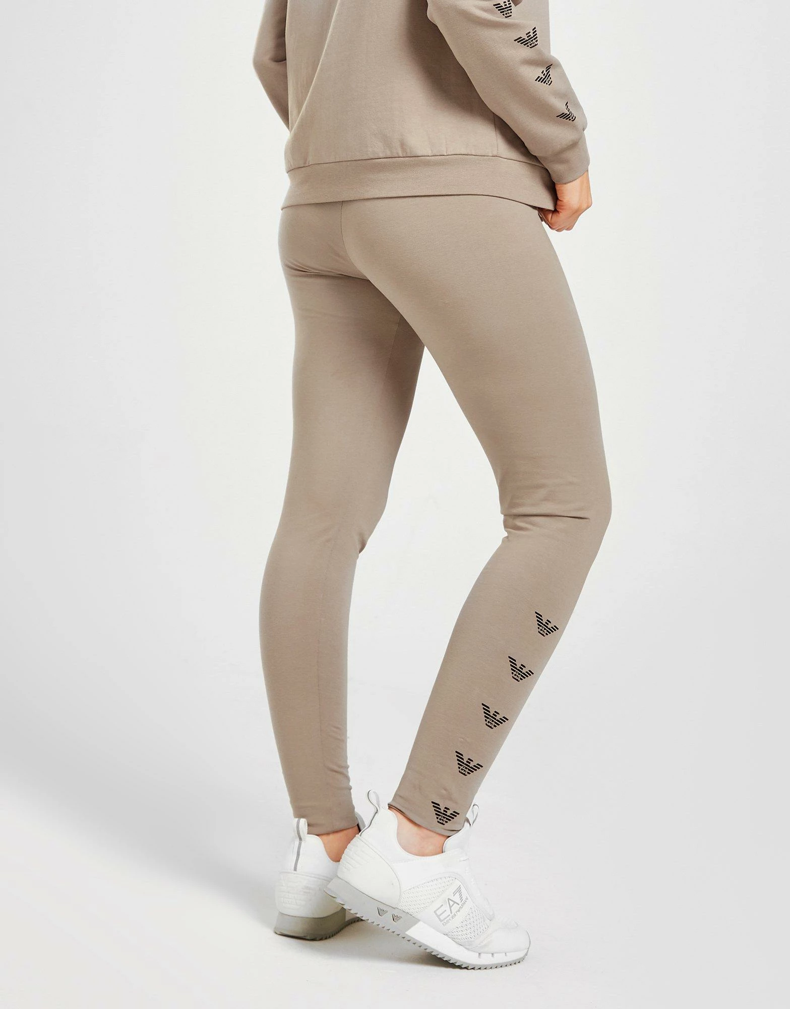 Emporio Armani EA7 Eagle Leggings Beige - Billede 3