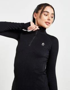 Gym King Intent Ribbed 1/4 Zip Top Sort