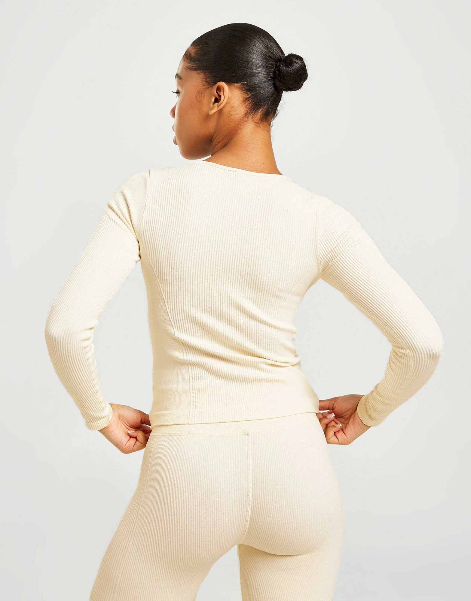 Gym King Formation Long Sleeve Top Hvid - Billede 3