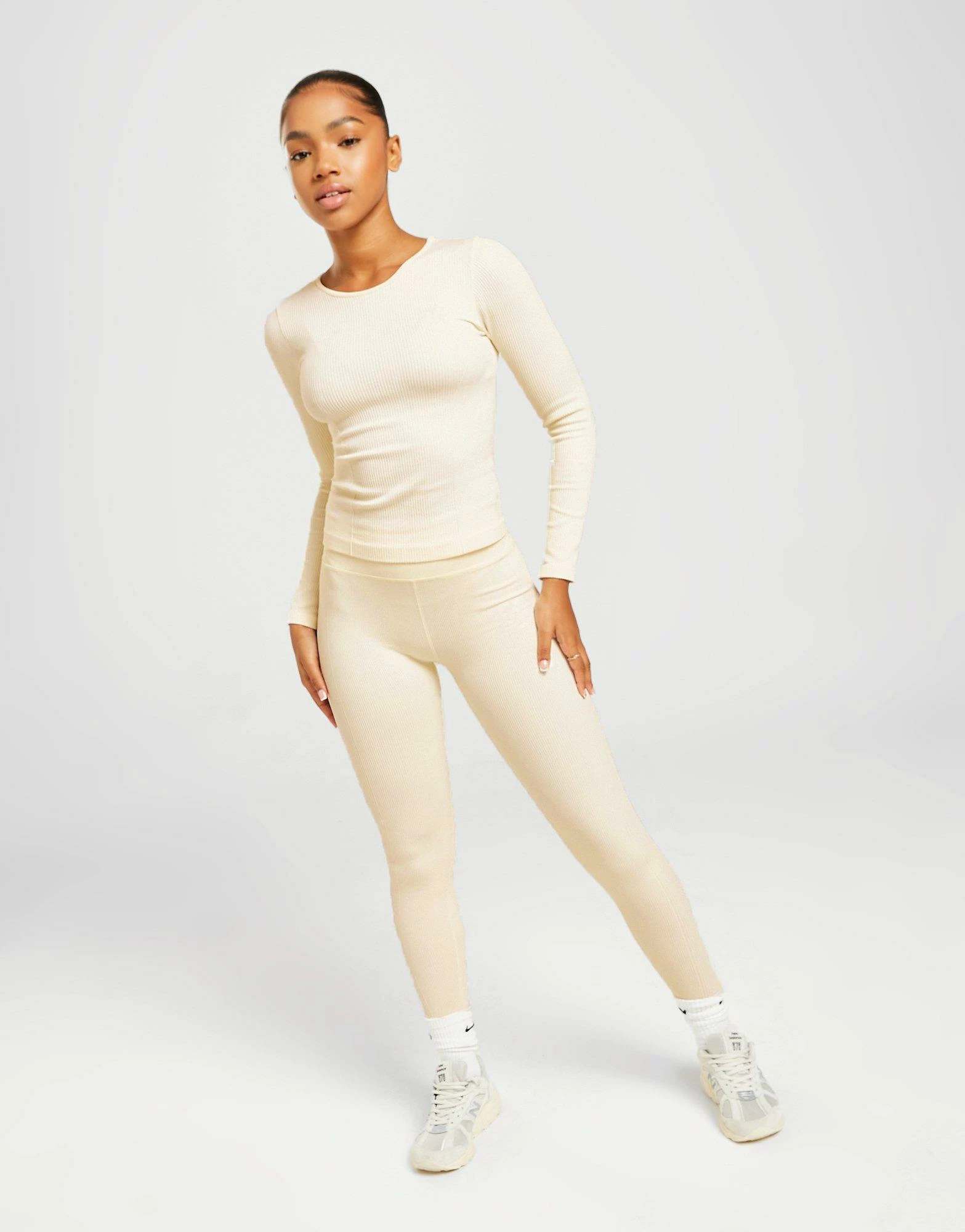 Gym King Formation Long Sleeve Top Hvid - Billede 5