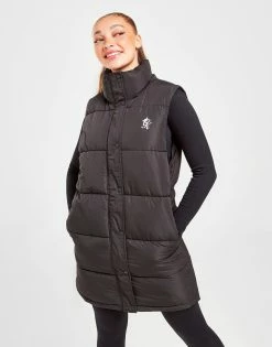 Gym King Longline Gilet Sort