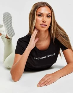 Emporio Armani EA7 Logo T-Shirt Sort