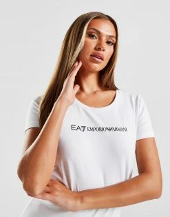 Emporio Armani EA7 Logo T-Shirt Hvid