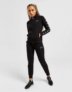 Emporio Armani EA7 Repeat Eagle Logo Tracksuit Sort