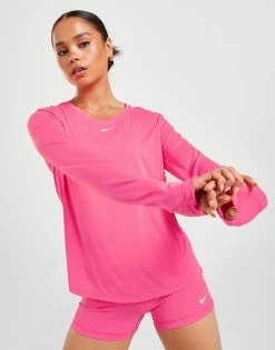 Nike Training One Long Sleeve T-Shirt Pink