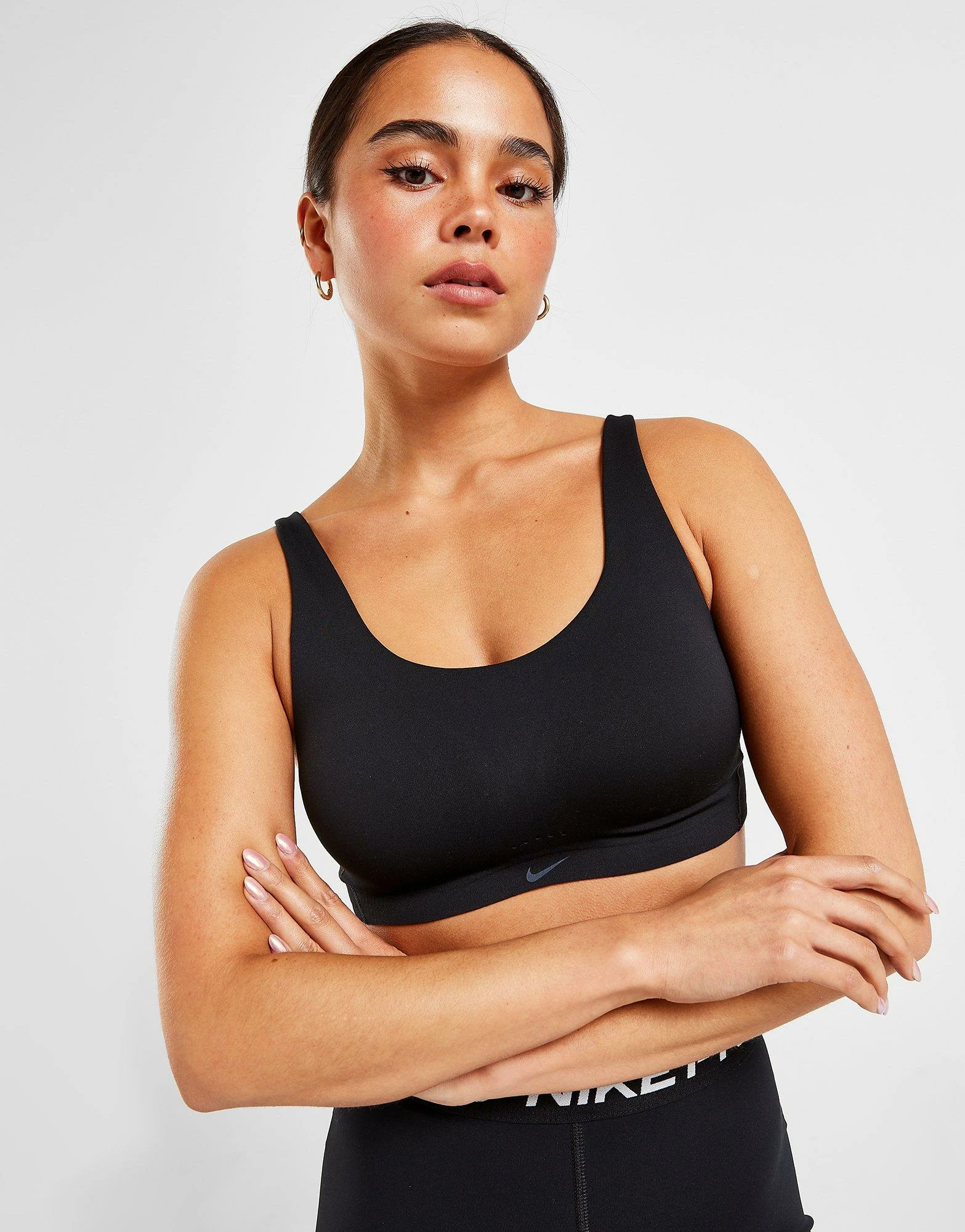 Nike Training Alate Coverage Dri-FIT Sports Bra Sort