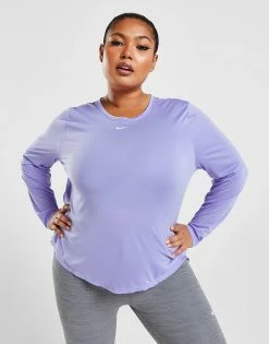 Nike Plus Size Dri-FIT One Long Sleeve Top Lilla