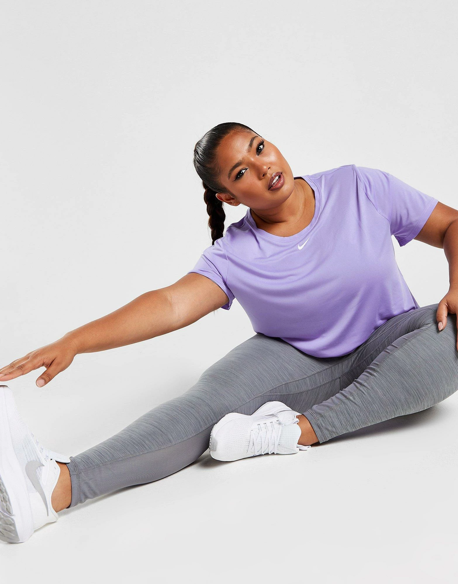 Nike Plus Size Dri-FIT One T-Shirt Lilla - Billede 2