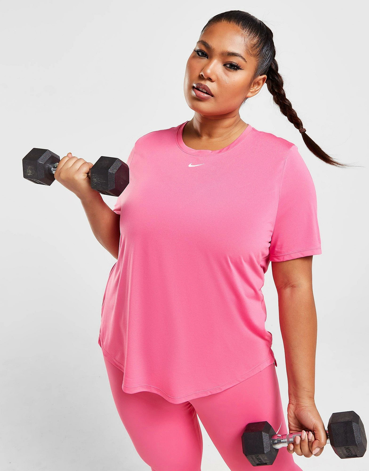 Nike Plus Size Dri-FIT One T-Shirt Pink - Billede 5