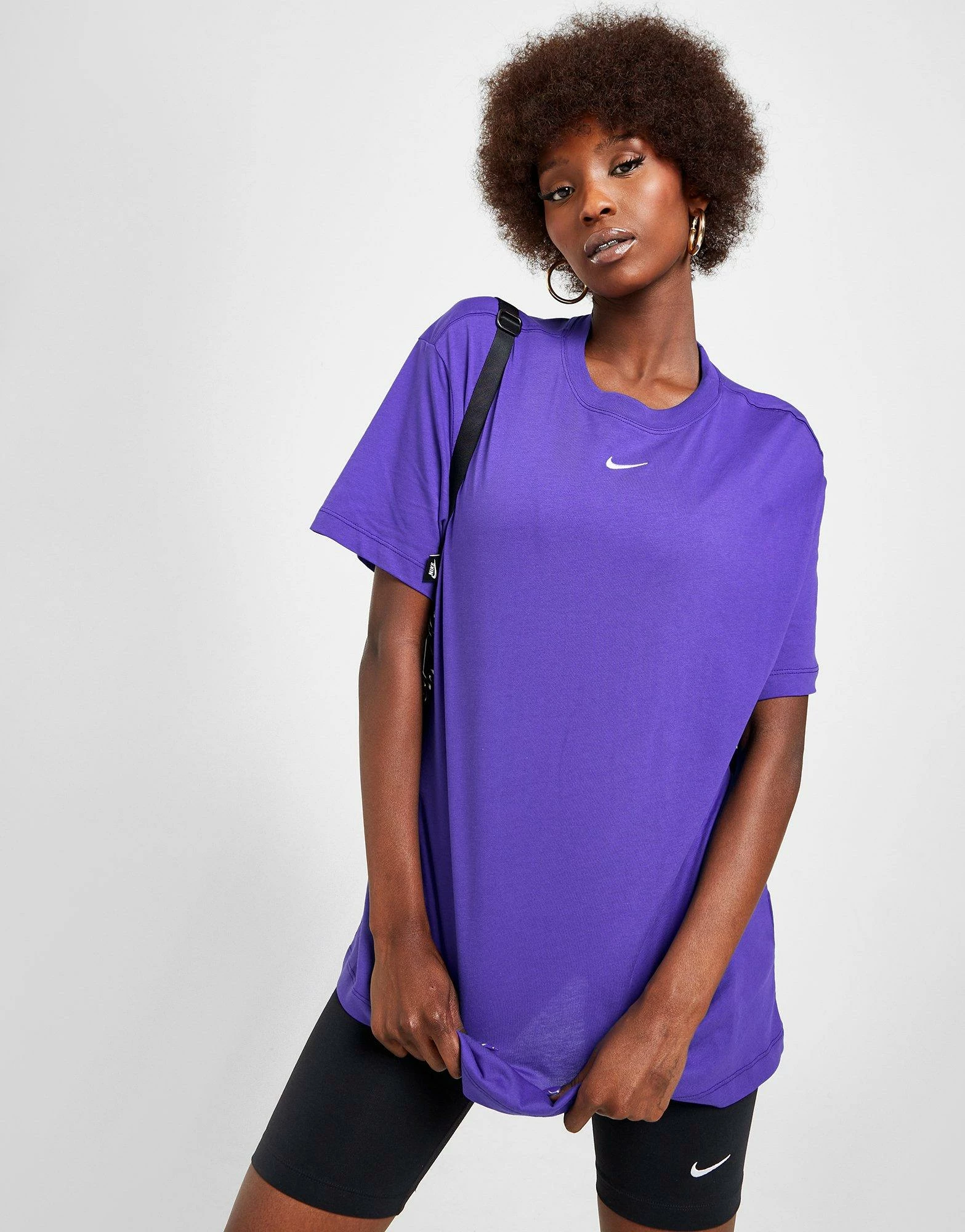 Nike Essential Logo Boyfriend T-Shirt Dame Blå - Billede 2