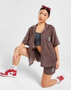 Jordan Paris Saint Germain Short Sleeve Top Brun