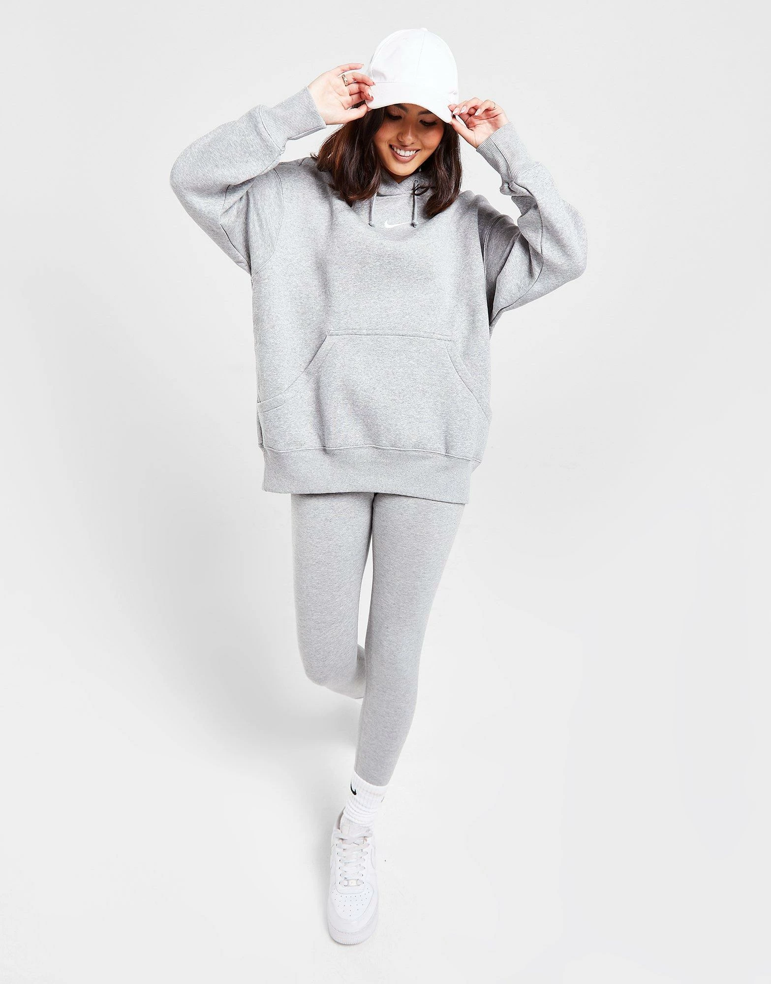 Nike Phoenix Oversized Hoodie Grå - Billede 4