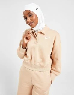 Nike Phoenix Fleece Crop Polo Sweatshirt Brun