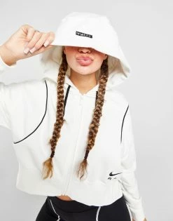 Nike Air Full Zip Fleece Hættetrøje Dame Hvid