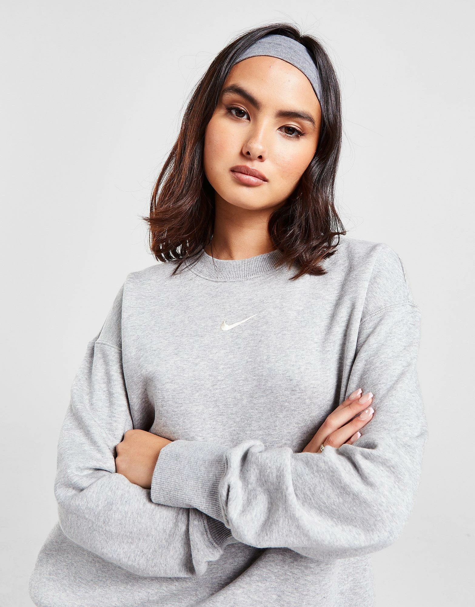 Nike Phoenix Fleece Oversized Crew Sweatshirt Women's Grå - Billede 4
