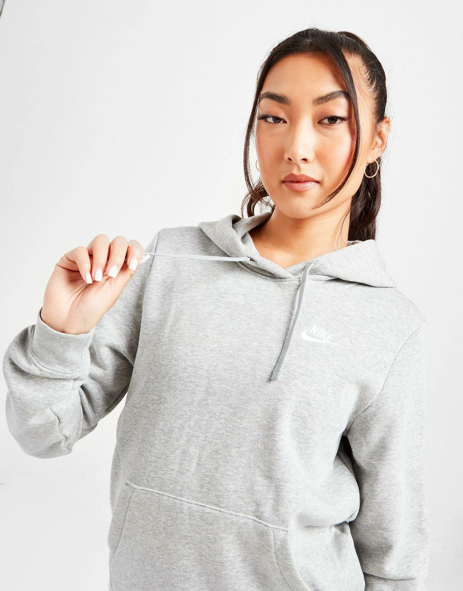 Nike Sportswear Club Fleece Overhead Hoodie Grå - Billede 2