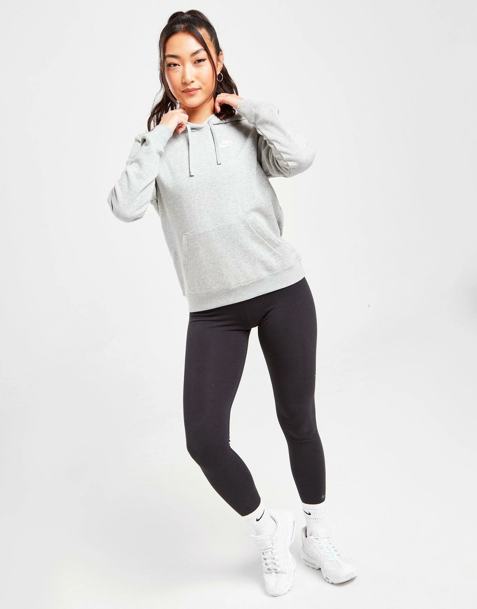 Nike Sportswear Club Fleece Overhead Hoodie Grå - Billede 3