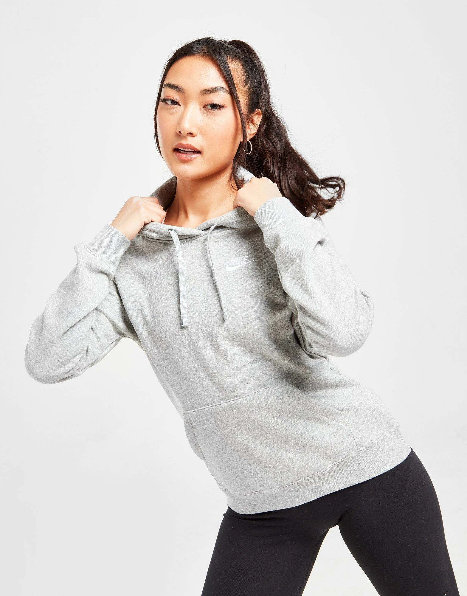 Nike Sportswear Club Fleece Overhead Hoodie Grå - Billede 4