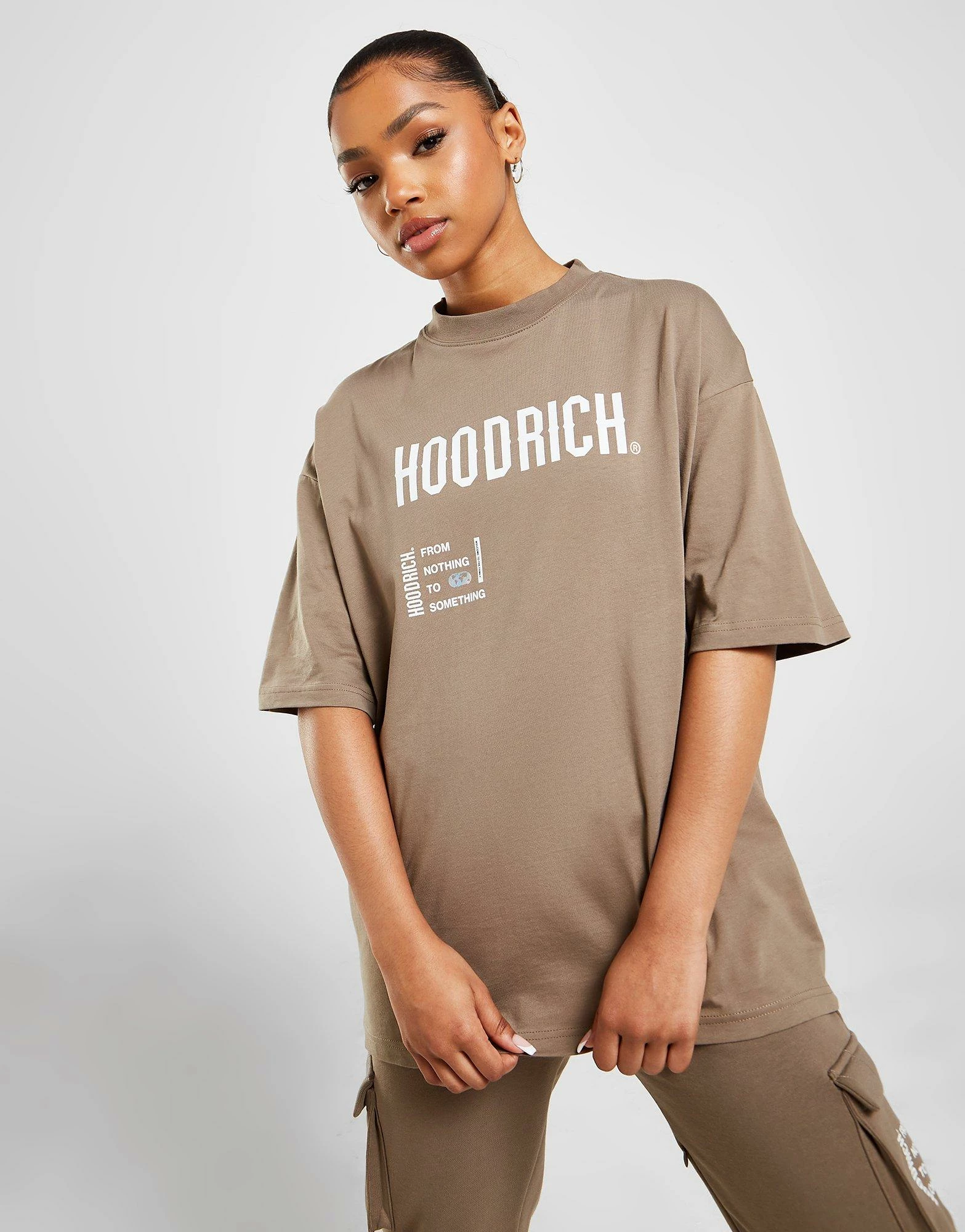 Hoodrich Frenzy Boyfriend T-Shirt Dame Brun - Billede 2