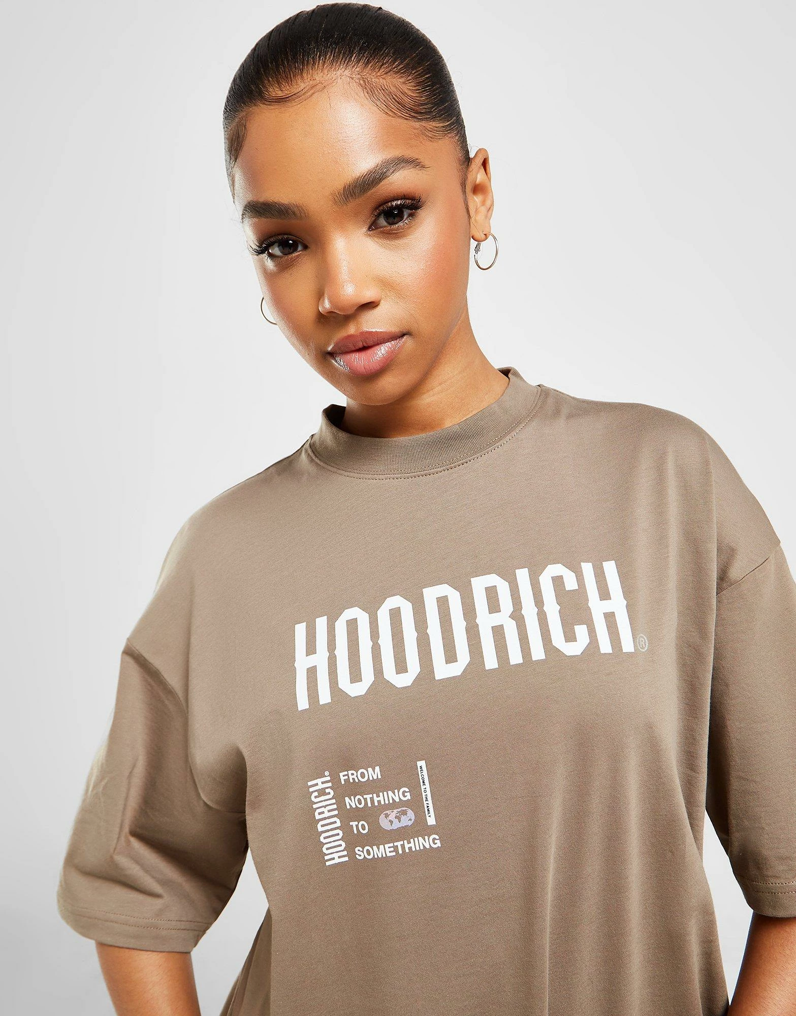 Hoodrich Frenzy Boyfriend T-Shirt Dame Brun - Billede 5