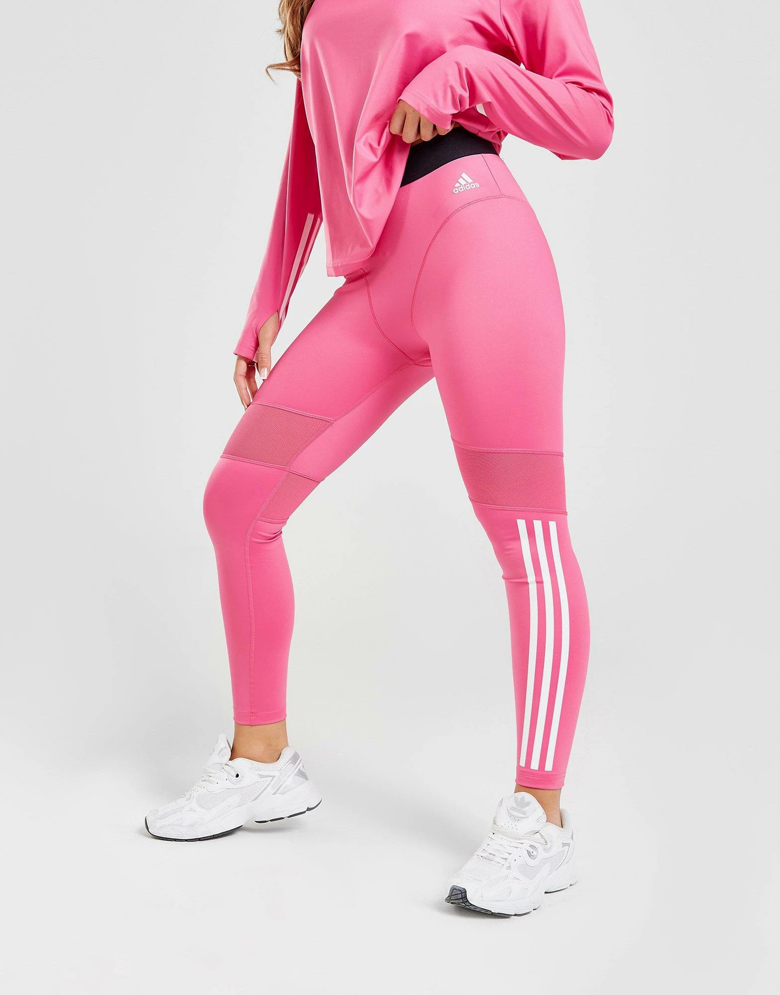 Adidas Hyperglam 3-Stripes Tights Pink - Billede 2