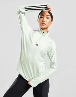 Adidas Glam 1/4 Zip Top Grøn